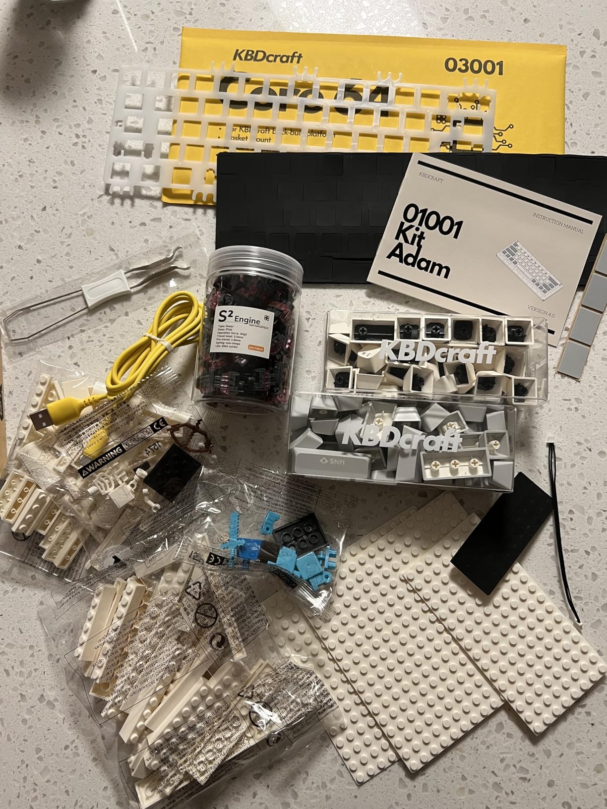 KBDcraft 01Adam 60% Mechanical Keyboard, 64-Key ANSI, Lego-Compatible Case, Gasket Mount, Hot-swappable, Wired, Linear Switch, RGB, QMK, Vial for Win/Mac, Full Kit customer photo 1