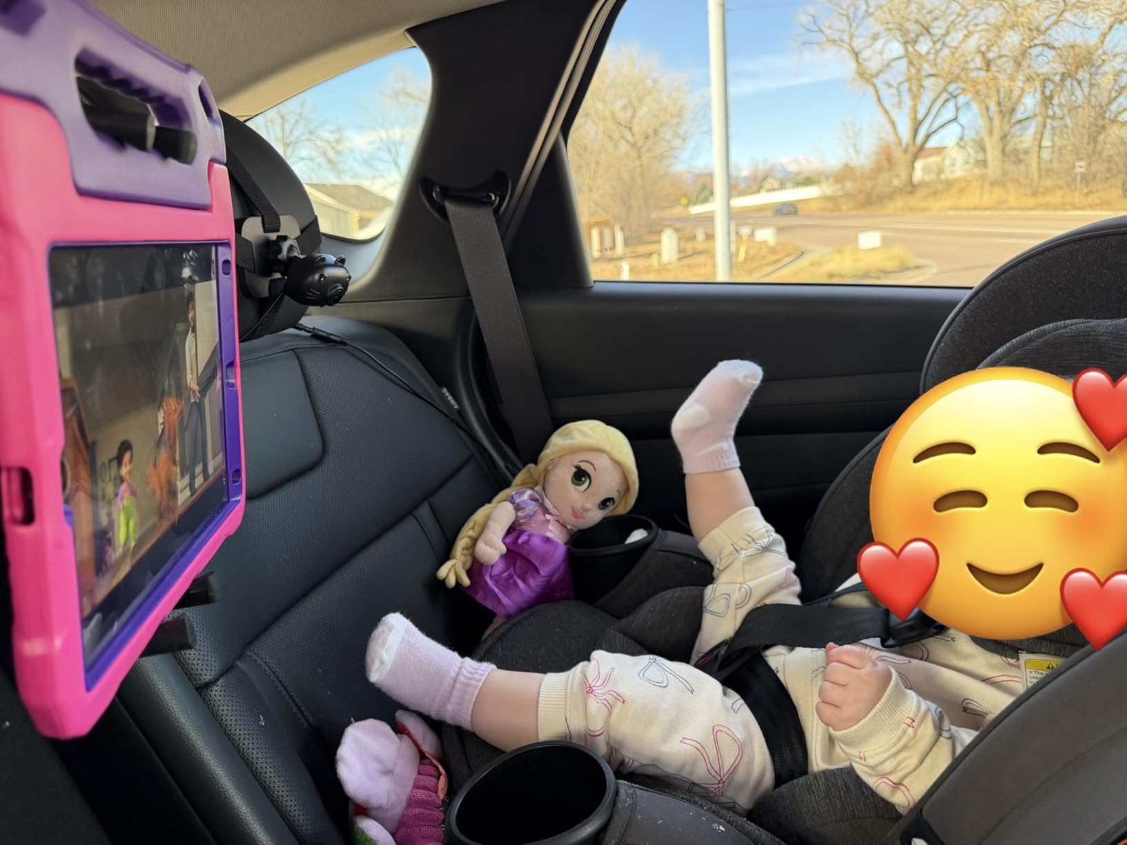Lamicall Car Headrest Tablet Holder - [Lockable] [Thick Case Friendly] [Foldable Clip] Car Backseat Tablet Mount, Gifts Car Accessories for Kids, for iPad Pro, Air, Mini, Fire HD, 4.7-13