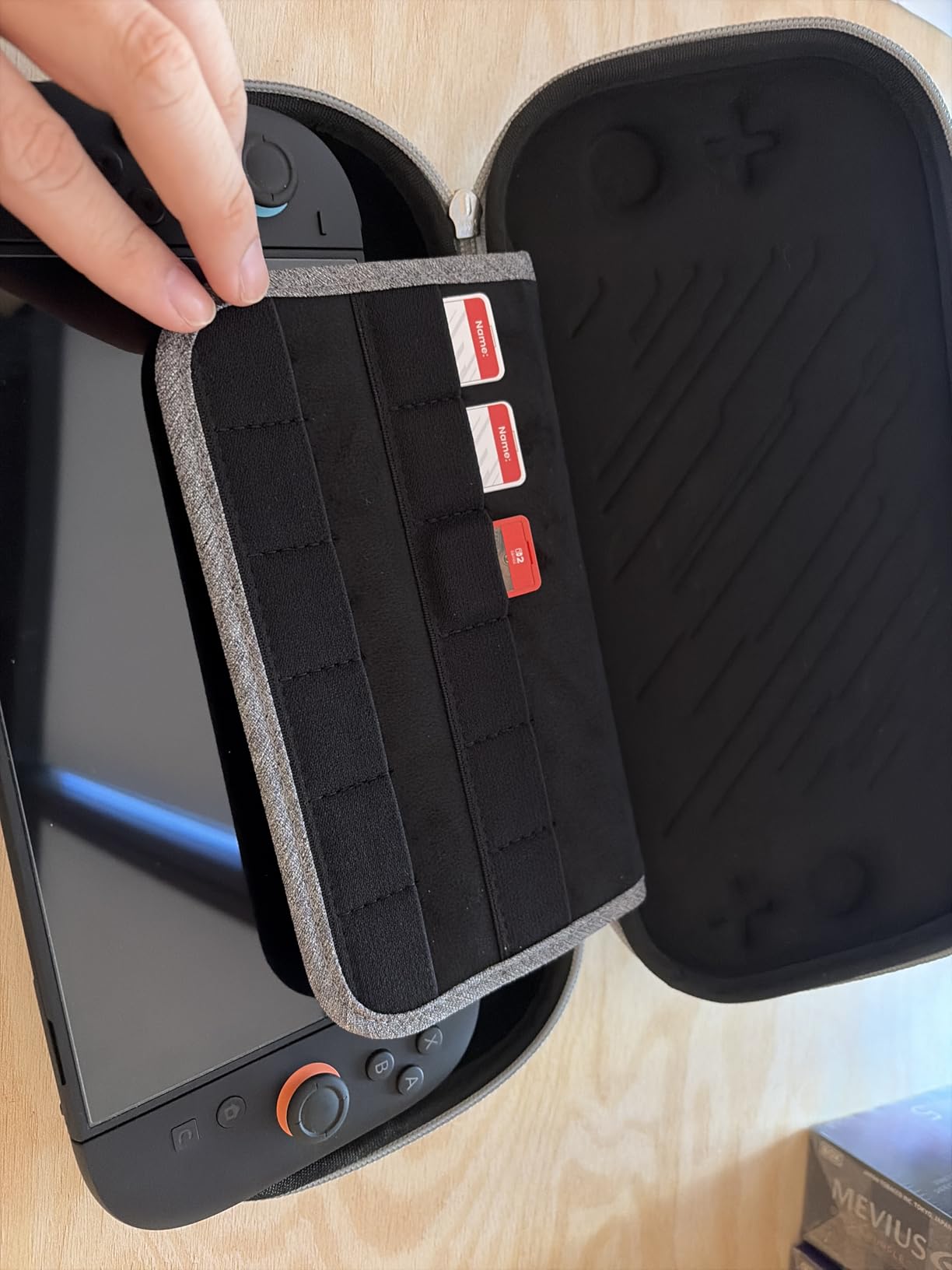 tomtoc Slim Carrying Case for Nintendo Switch 2 Model 2025, Odorless Felt Protective Hard Shell with 12 Game Card Slots, Portable Travel Storage Case with Original Patent and Military Grade Protection customer photo 1
