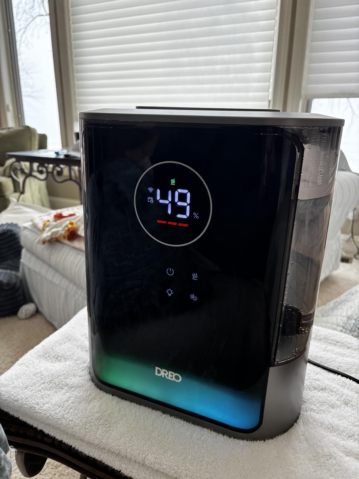 DREO 8L Smart Humidifier Large Room 600ft2, HM717S, 80H Runtime Supersized Warm and Cool Mist Humidifiers for Bedroom Baby, 28dB Quiet Air Humidifier for Plants Indoor, Home, Whole House, Silver customer photo 2