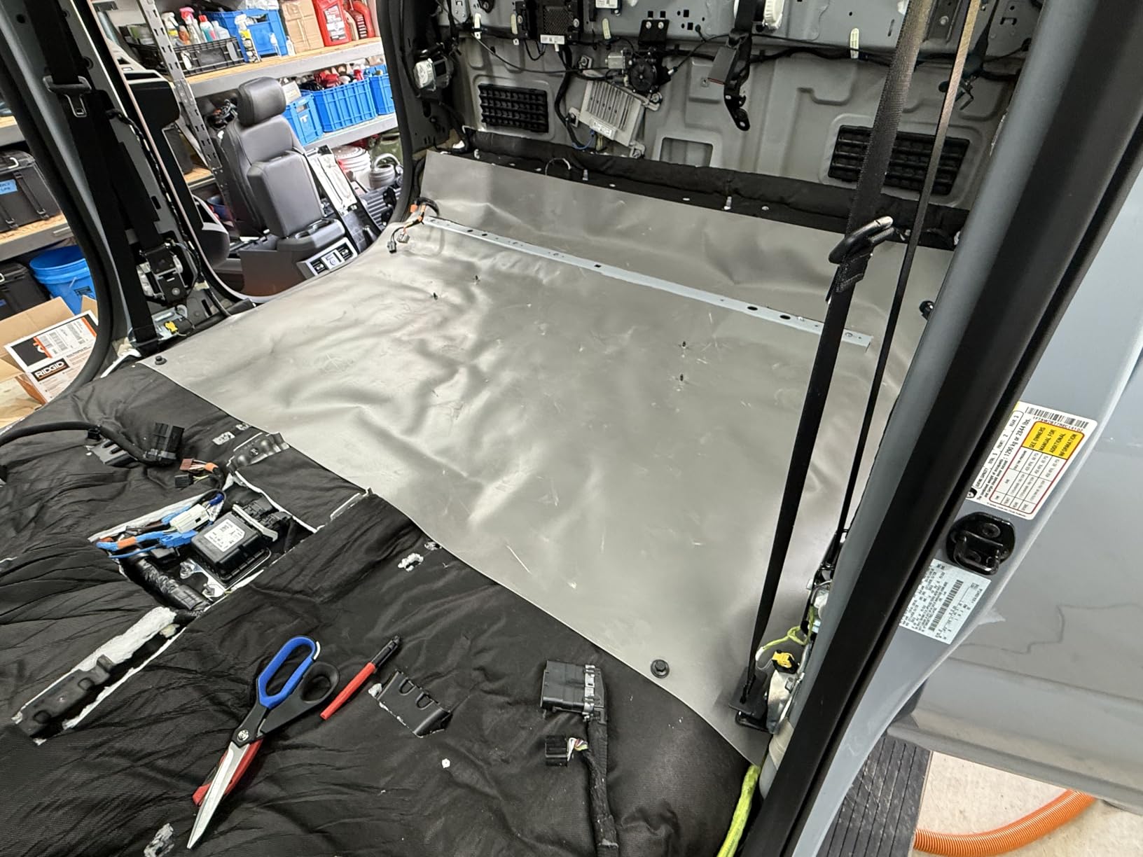 VinylX Reinforced Mass Loaded Vinyl (MLV) 4' x 16' - Flexible, Heavy Duty Soundproof Barrier for Walls, Ceilings, Floors - ASTM Rated, USA Made - 0.5 lb/sq ft Roll customer photo 1