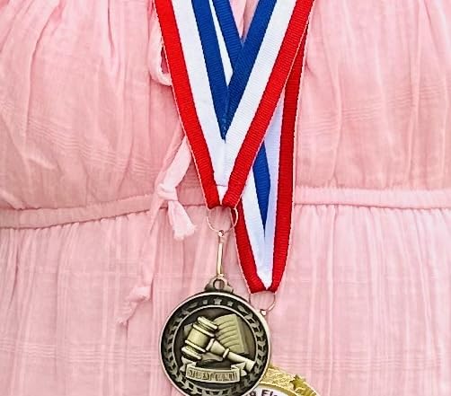 Quelay 30 Pcs 2'' Award Medals Bulk Gold Winner Medals with Neck Ribbons Metal Trophy Award Prize Gift for Tournaments, Competitions, Party, Kids and Adults customer photo 1