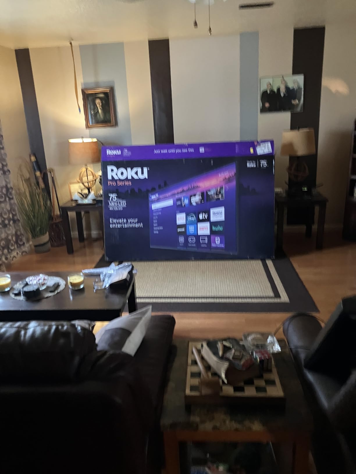 Roku Smart TV - 75-Inch Pro Series, Mini-LED TV - RokuTV with Backlit Voice Remote Pro - Flat Screen 4K QLED Television with 120Hz Refresh Rate & Dolby Vision IQ, Live News, Sports, Entertainment customer photo 1