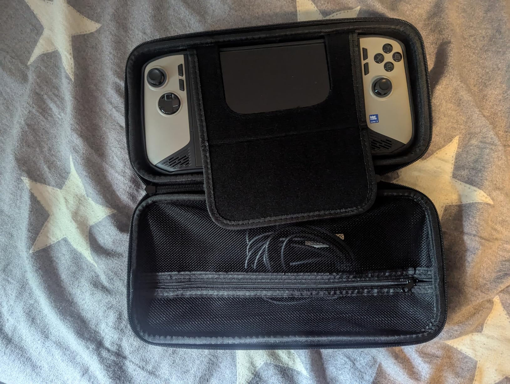 Hard Case for MSI Claw 8 AI+ / Lenovo Legion Go S Gaming Console, Black, Compatible with MSI Claw 8 AI+, Lenovo Legion Go S, EVA Shell, Zipper Closure, Hand Strap Handle customer photo 1