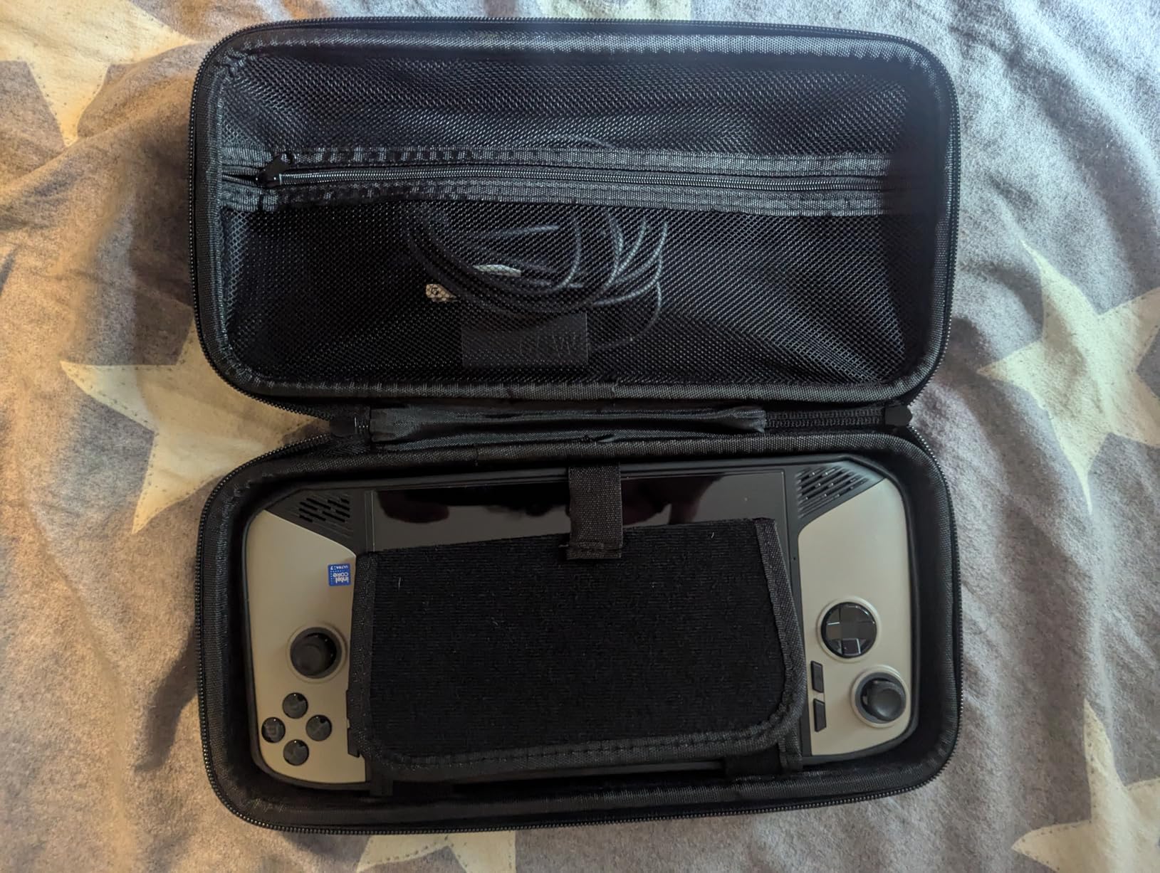 Hard Case for MSI Claw 8 AI+ / Lenovo Legion Go S Gaming Console, Black, Compatible with MSI Claw 8 AI+, Lenovo Legion Go S, EVA Shell, Zipper Closure, Hand Strap Handle customer photo 2