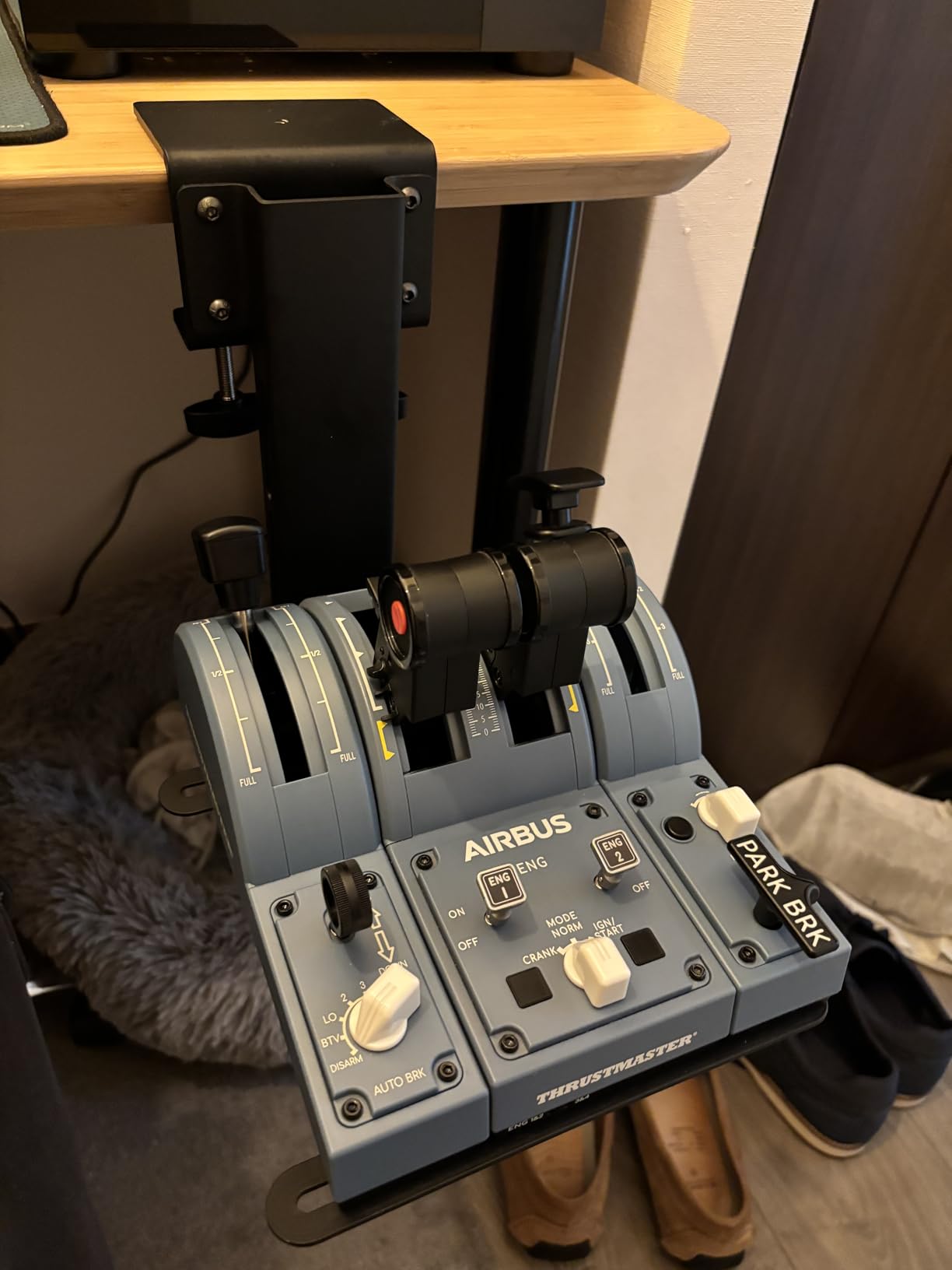 1PC Hotas Mount, Desk Mount for Flight Sim Game Flight Stick Joystick Throttle and HOTAS Systems（1PC） customer photo 1