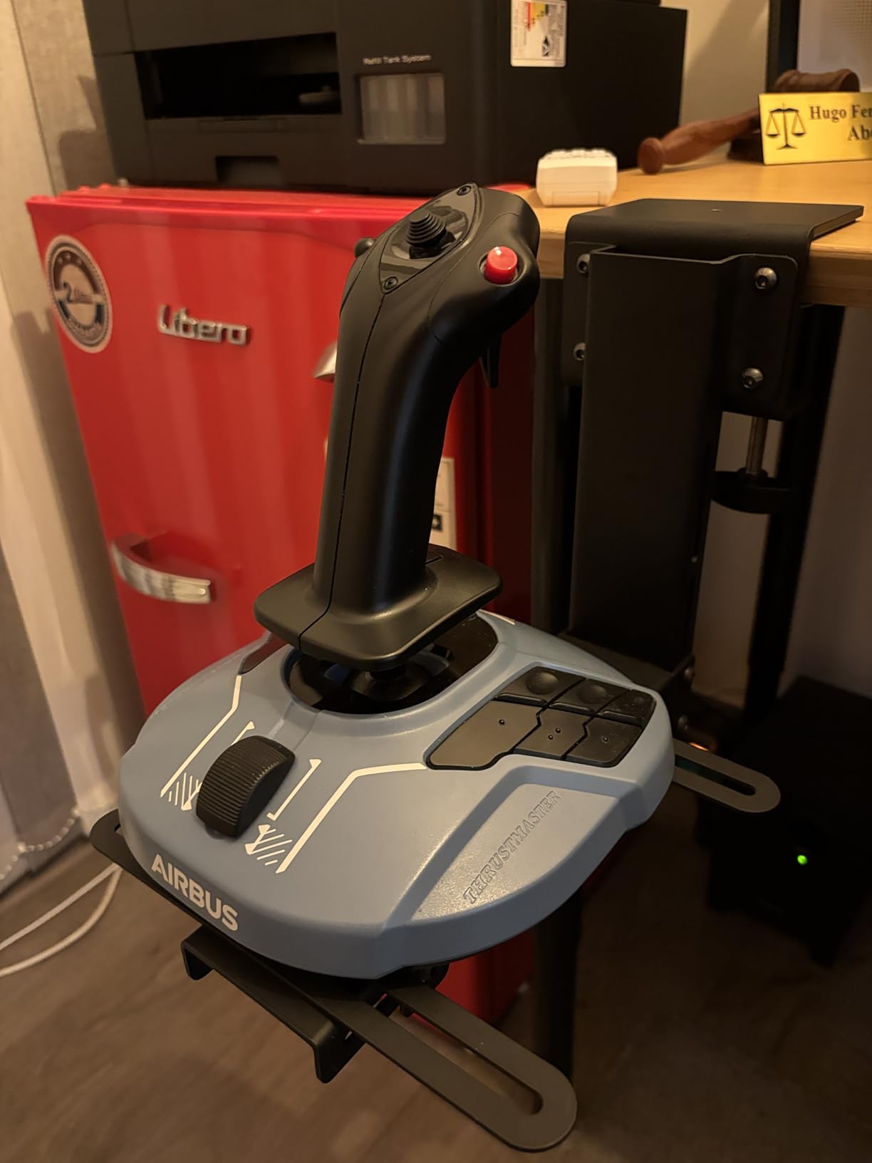 1PC Hotas Mount, Desk Mount for Flight Sim Game Flight Stick Joystick Throttle and HOTAS Systems（1PC） customer photo 2