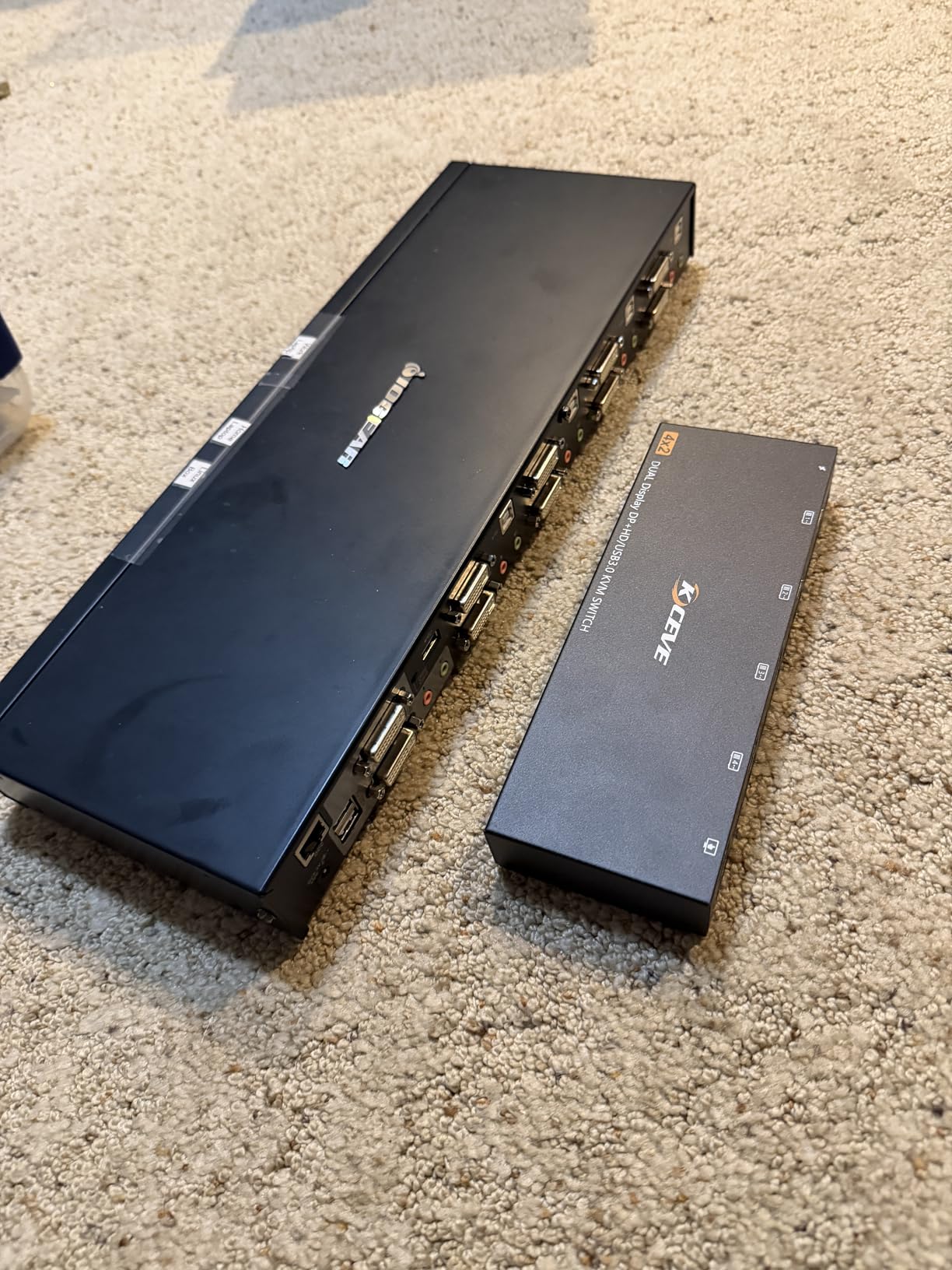 KVM Switch 3 Monitors 4 Computers HDMI + DisplayPort, KCEVE USB 3.0 DP KVM Switcher, 8K@30Hz/4k@144Hz DP KVM for 4 PC Share 3 Display and 4 USB 3.0 Devices customer photo 1