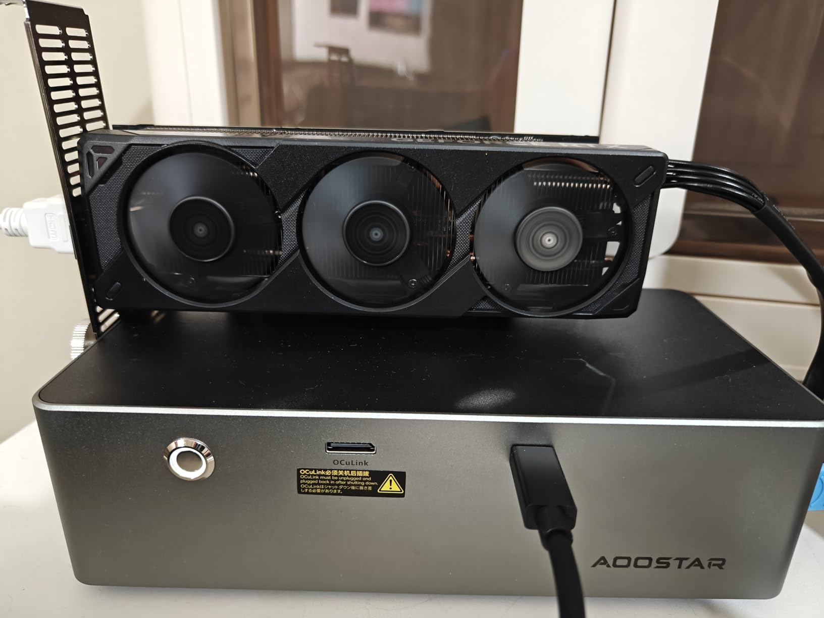 AOOSTAR AG02 EGPU Dock with 800W PSU, OCuLink+USB4 Ports and TGX Hot Swap,Support Up to 600W EGPU Support(not Support 5090,5090D) customer photo 1