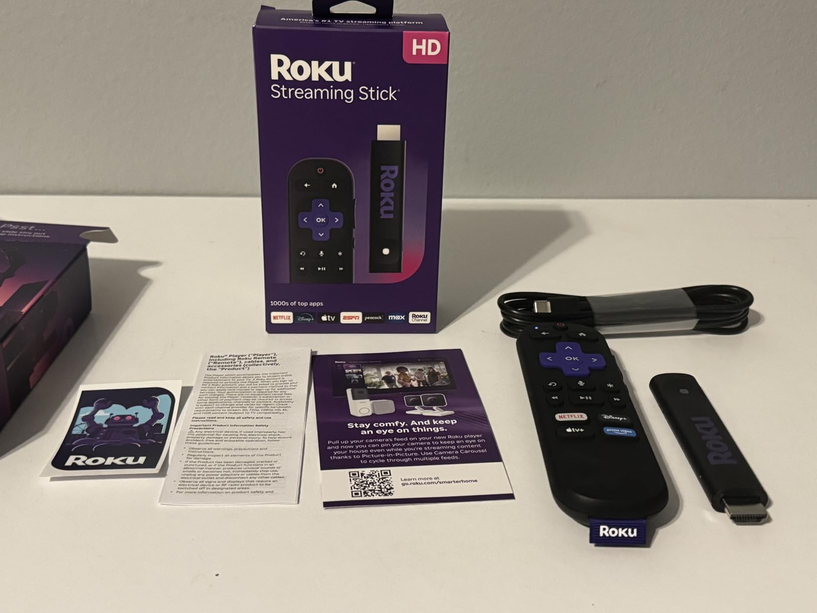 Roku Streaming Stick HD - HD Streaming Device for TV with Roku Voice Remote, Free & Live TV customer photo 1