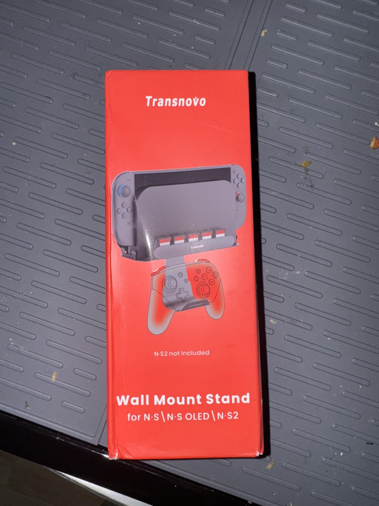 TRANSNOVO Wall Mount Dock Holder Compatible with Switch 2/OLED/Switch, Space-Saving Console Storage Near/Behind TV, Metal Bracket with Hook for Hanging Joycons/Pro Controller and 5 Game Card Slots customer photo 1