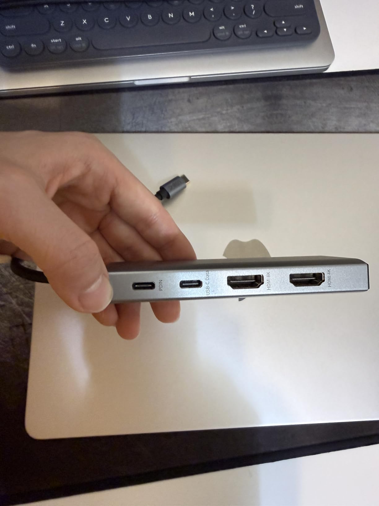 MCY USB C Hub,Laptop Docking Station Dual Monitor Single 8K,2x4K@60Hz,10in1 Type-C Multiport Adapter with PD100W,Card Reader,Extender,Splitter,Ethernet Dock for MacBook Ipad Pro/Dell/HP/Surface etc. customer photo 2