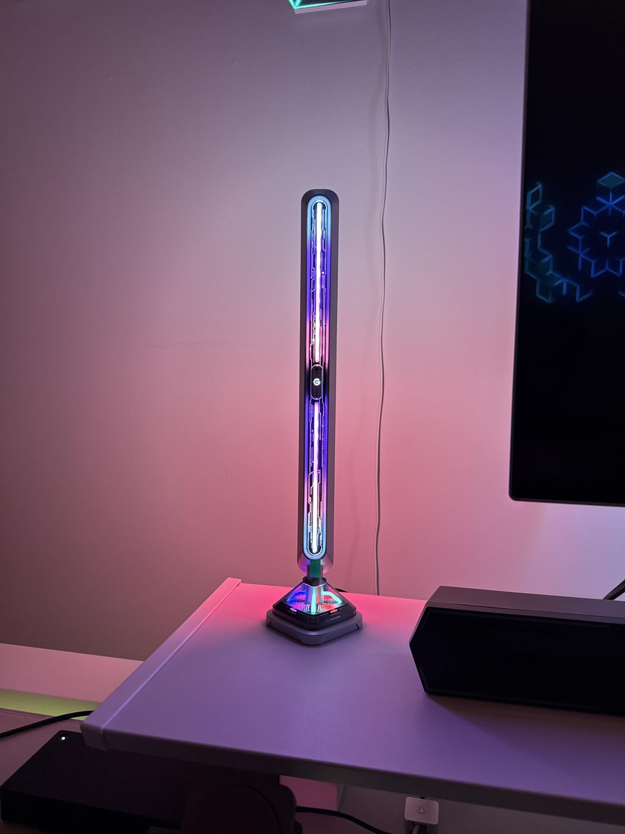 Gaming Light Bars Pro, Upgraded 16-Inch Smart Triple-Sided RGBIC Illumination Wi-Fi LED Gaming Lights, Music Sync & 60+ Scene Modes, Works with Alexa & Google Home customer photo 2