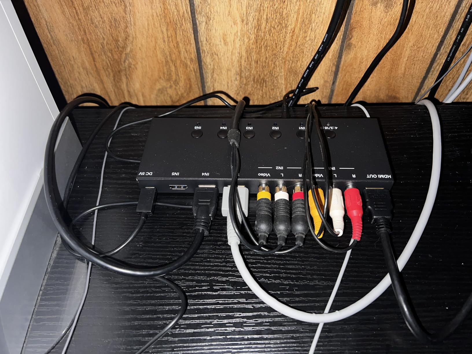 2-in-1 HDMI & AV Switcher - Play PS5 & Retro Games on 1 TV, 3 HDMI 2.0 (4K HDR) + 2 RCA Inputs - Supports Xbox Series X/Switch/Wii/PS2/N64 - HDCP 2.2, 3D, 4:3/16:9 Toggle customer photo 1