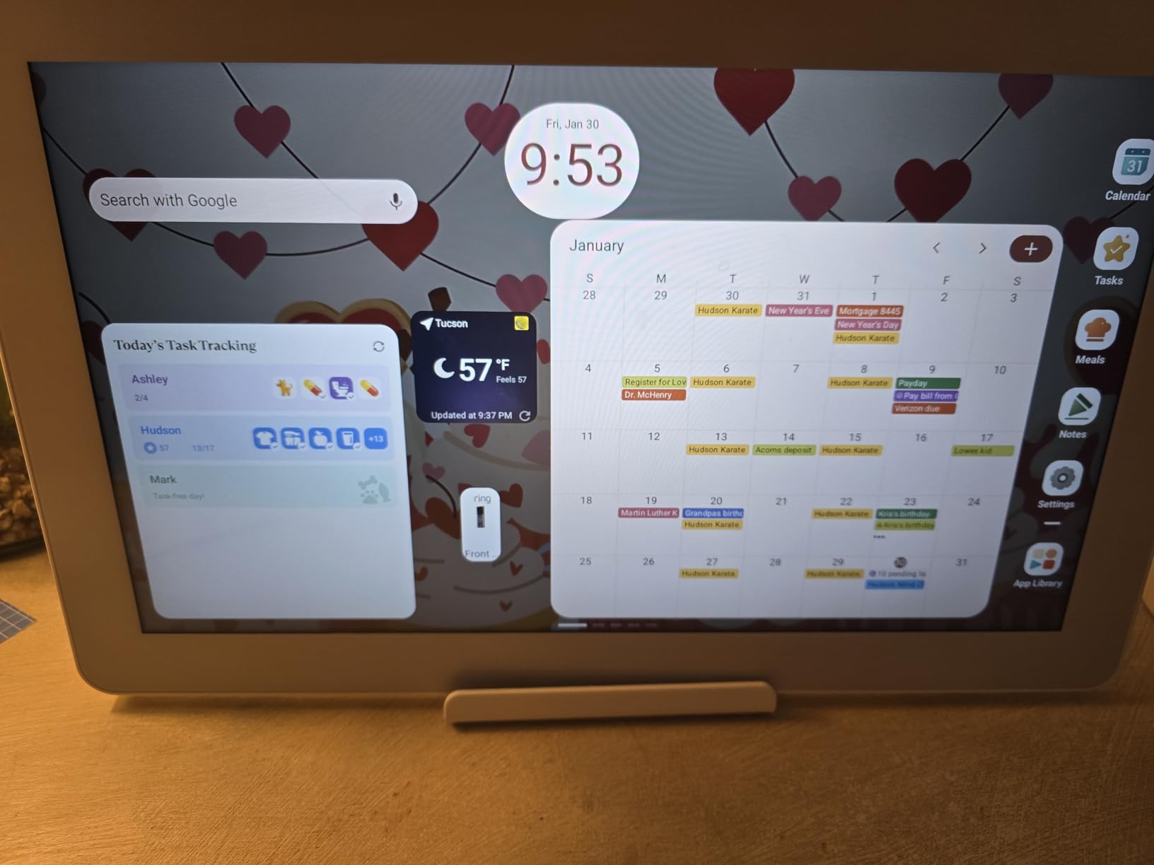 Cozyla Digital Calendar+ 2: 15.6'' Wall Planner Touch Screen Chore Chart Customize Dashboard Smart Electronic Calendar for Family Schedules Meal Planner customer photo 1