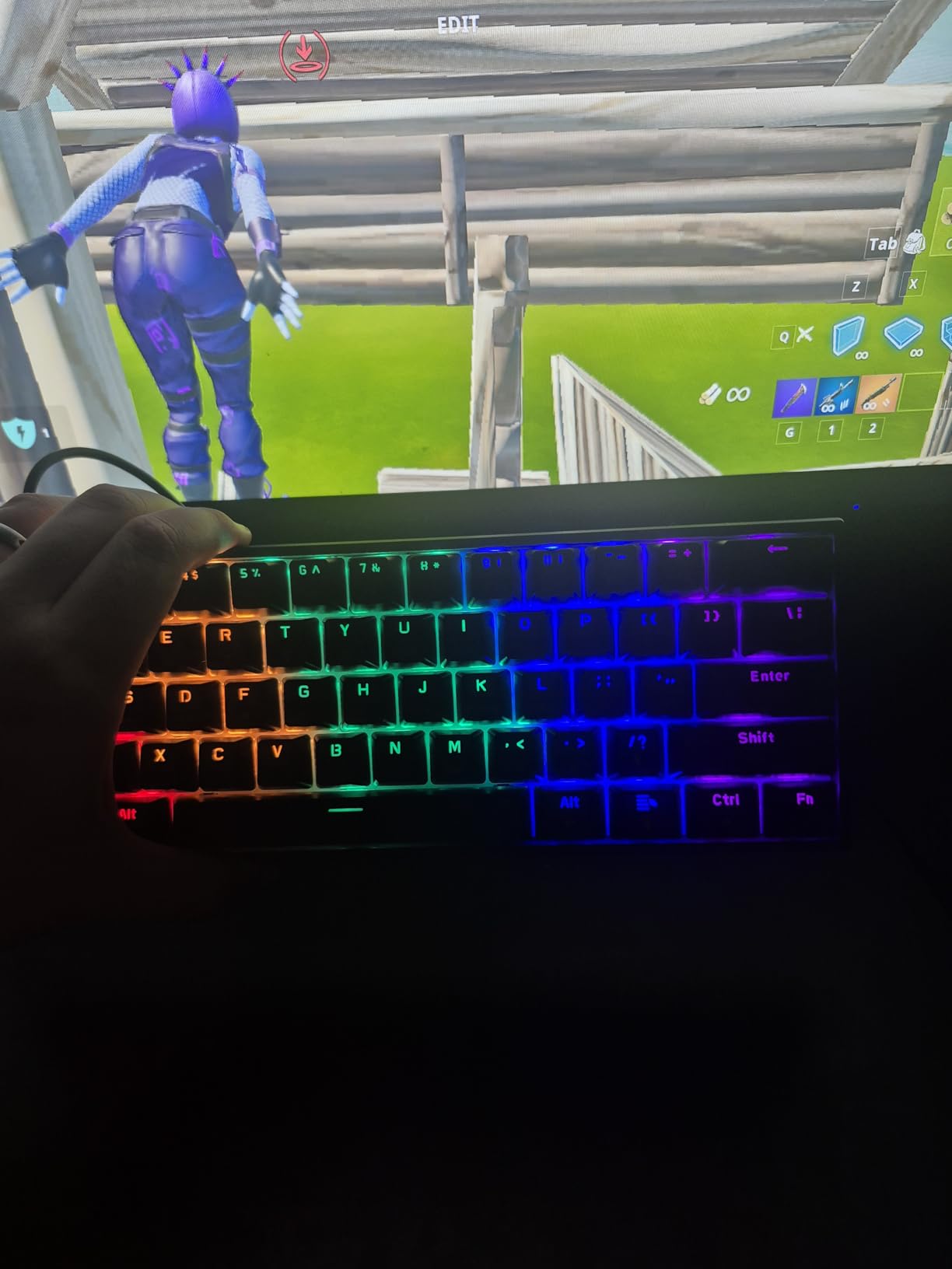 Newmen GM611 Mechanical Keyboard,Rainbow LED Backlit Gaming Wired Keyboards Compact Mini 61 Keys Portable 60 Percent Mechanical Keyboard with Black Keycaps,for Windows Laptop PC Linear Red Switches customer photo 2