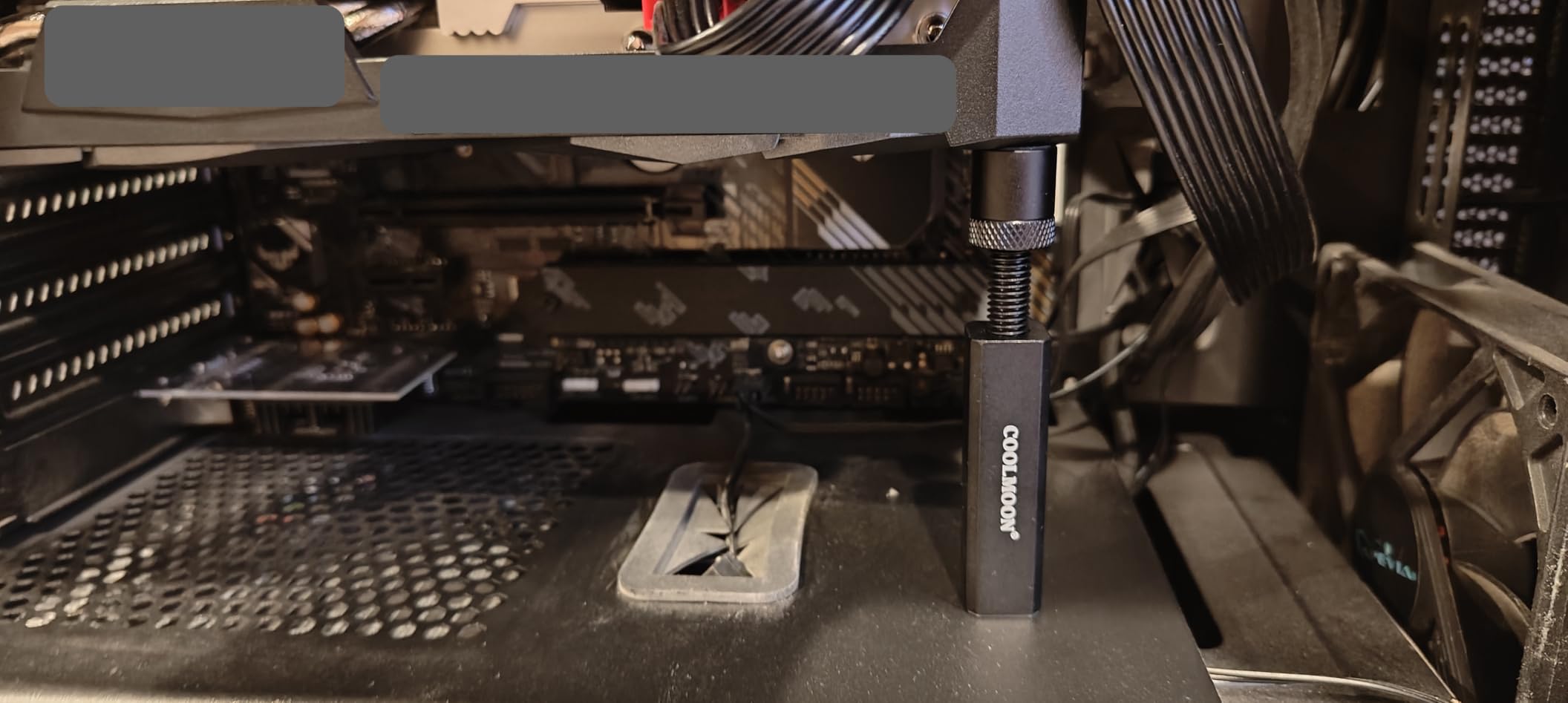 GPU Support Bracket,75-120mm Adjustable GPU Anti Sag Bracket,Aluminum Video Card Holder with Magnetic Base,Compatible with ATX/M-ATX/ITX Case & RTX 4090/5090 Graphics Card customer photo 2