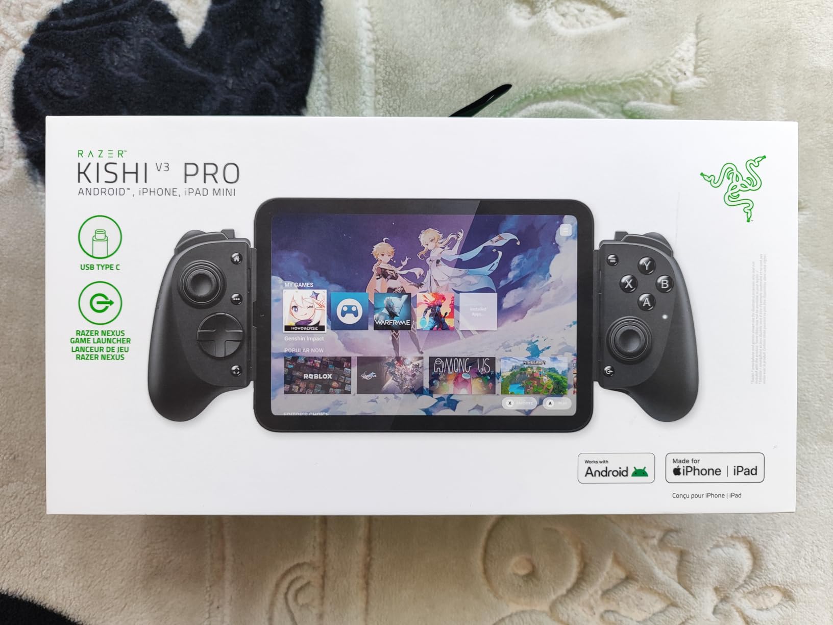 Razer Kishi V3 Pro Gaming Controller for iPhone 15, 16, 17 Series, Android & iPad mini up to 8