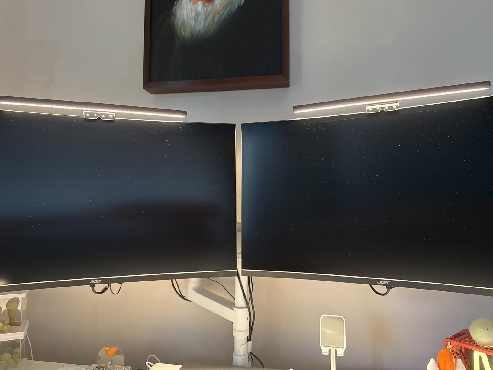 YEELIGHT Monitor Light Bar, Computer Monitor Lamp with No Glare & Eye Caring, RGB Desk Lamp Works with Alexa and Google Home, Light Bar with Adjustable Color Temperature customer photo 1