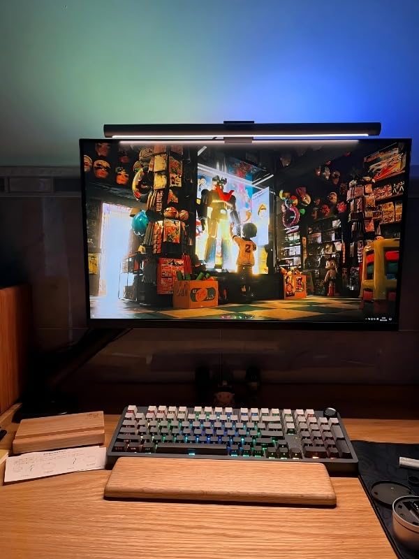YEELIGHT Monitor Light Bar, Computer Monitor Lamp with No Glare & Eye Caring, RGB Desk Lamp Works with Alexa and Google Home, Light Bar with Adjustable Color Temperature customer photo 2