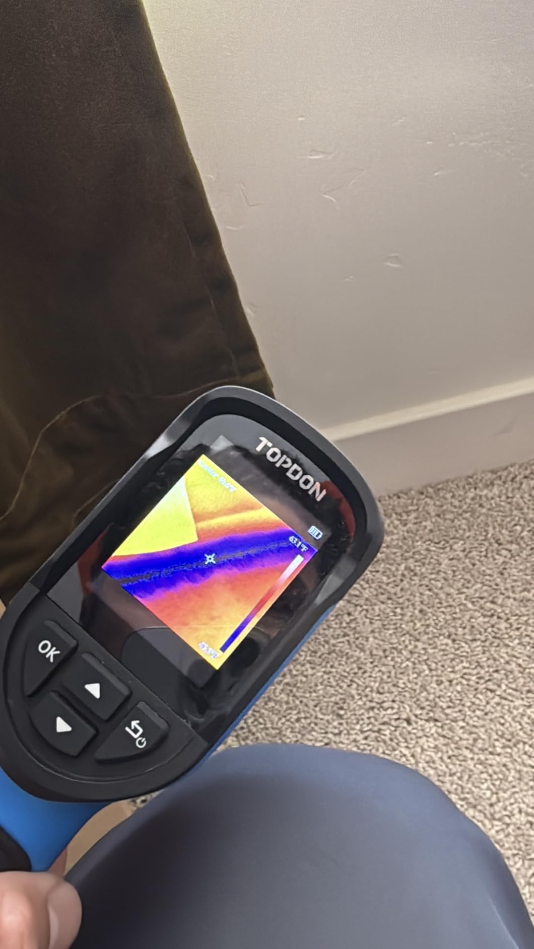 TOPDON TC004 Mini Thermal Imaging Camera, 240 x 240 TISR Resolution, 15-Hour Battery Life, 128 x 128 IR Resolution, 25Hz Handheld Infrared Camera with High/Low Temp Alerts, Auto Shutdown- Blue customer photo 2