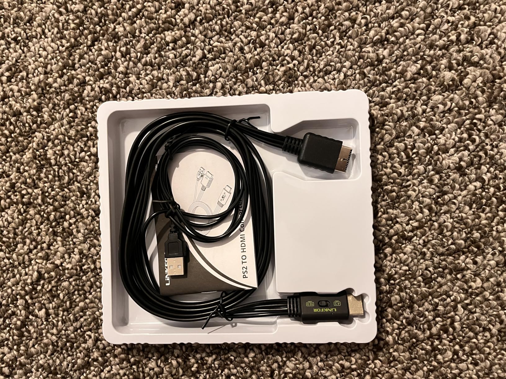 LiNKFOR PS2 to HDMI Converter,HDMI Cable, with 4:3/16:9 Screen Aspect Ratio Switch, HDMI Cable for PS2&PS1 Consoles customer photo 2
