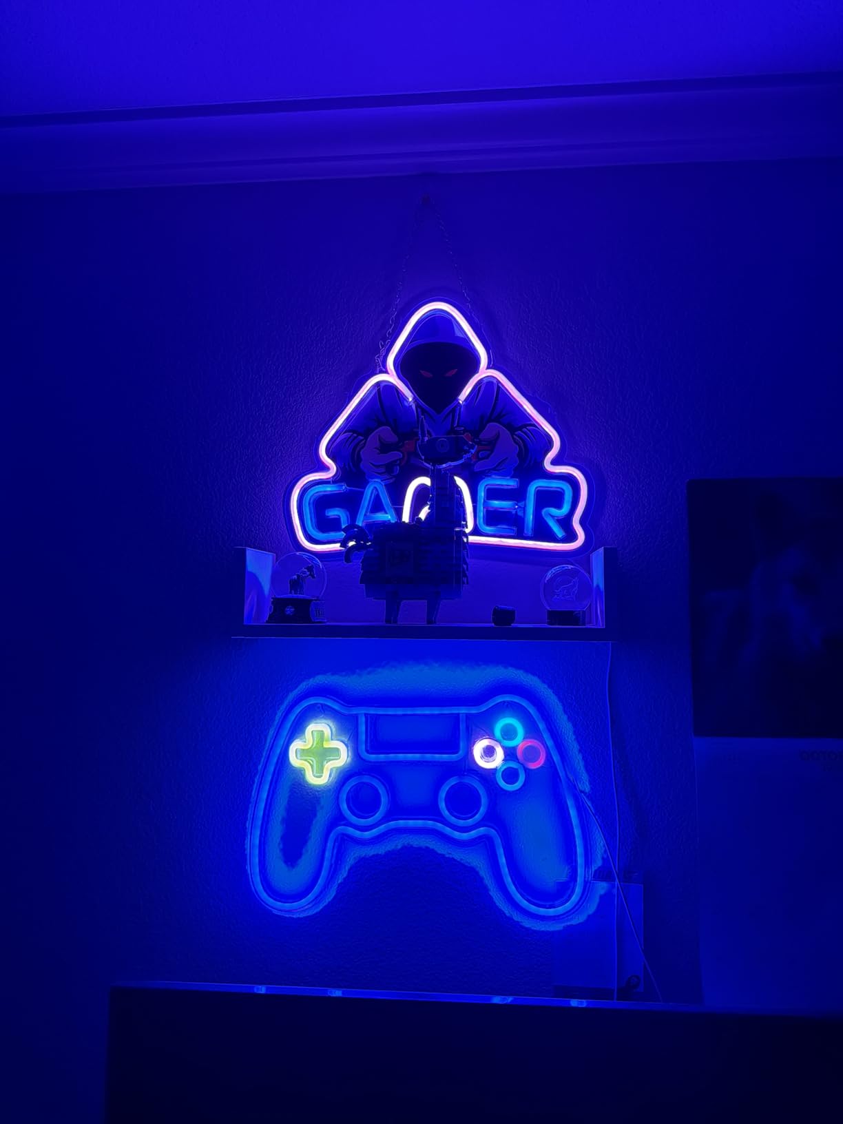 Kavaas Arcade Neon Sign, LED Arcade Signs for Arcade Room Decor | Retro Neon Sign for Boys Bedroom, Gaming Wall decor - Best Arcade Gifts for Teenage Boys, Christmas customer photo 2