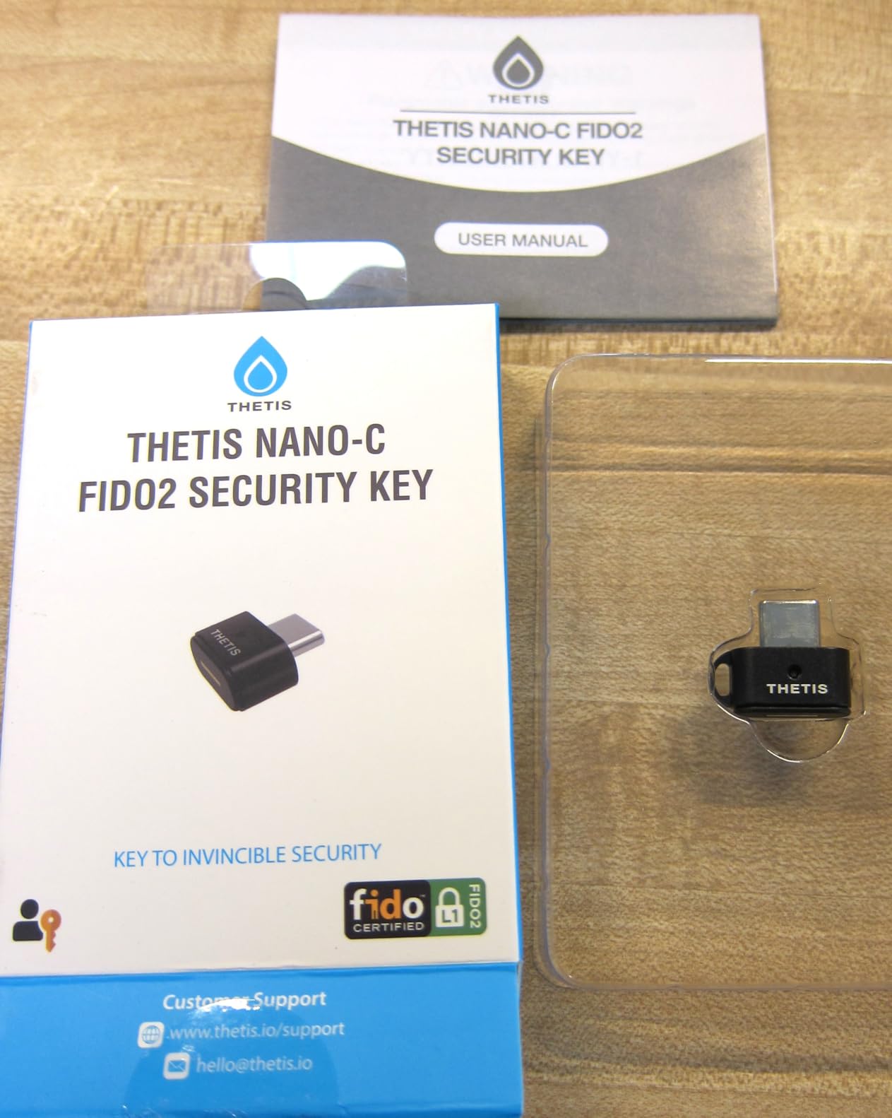 Thetis Nano-C FIDO2 Security Key Hardware Passkey Device with USB Type C, TOTP/HOTP, FIDO2.0 Two Factor Authentication 2FA MFA, Works with Windows/mac/iOS/Android/Linux/Gmail/Facebook/GitHub/Coinbase customer photo 1