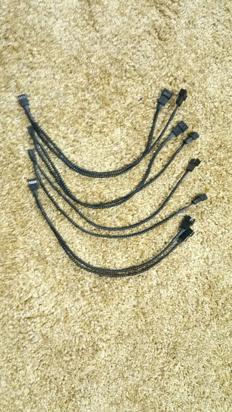 PWM 4 Pin Fan Extension Cable 4-Pack, 12 Inches PC Fan Extension Cable, Black customer photo 2