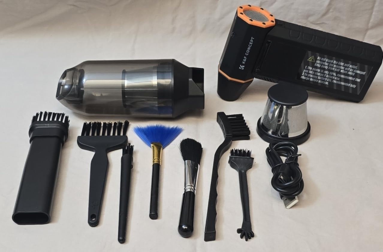 K&F Concept 2-in-1 Magnetic Compressed Air Duster, Electric Air Duster|300000RPM Vacuum Cleaner|3 Gear|Super Wind Power|Rechargeable Brushless Motor|for Computer, Keyboard, Car, Home,Outdoor Cleaning customer photo 2