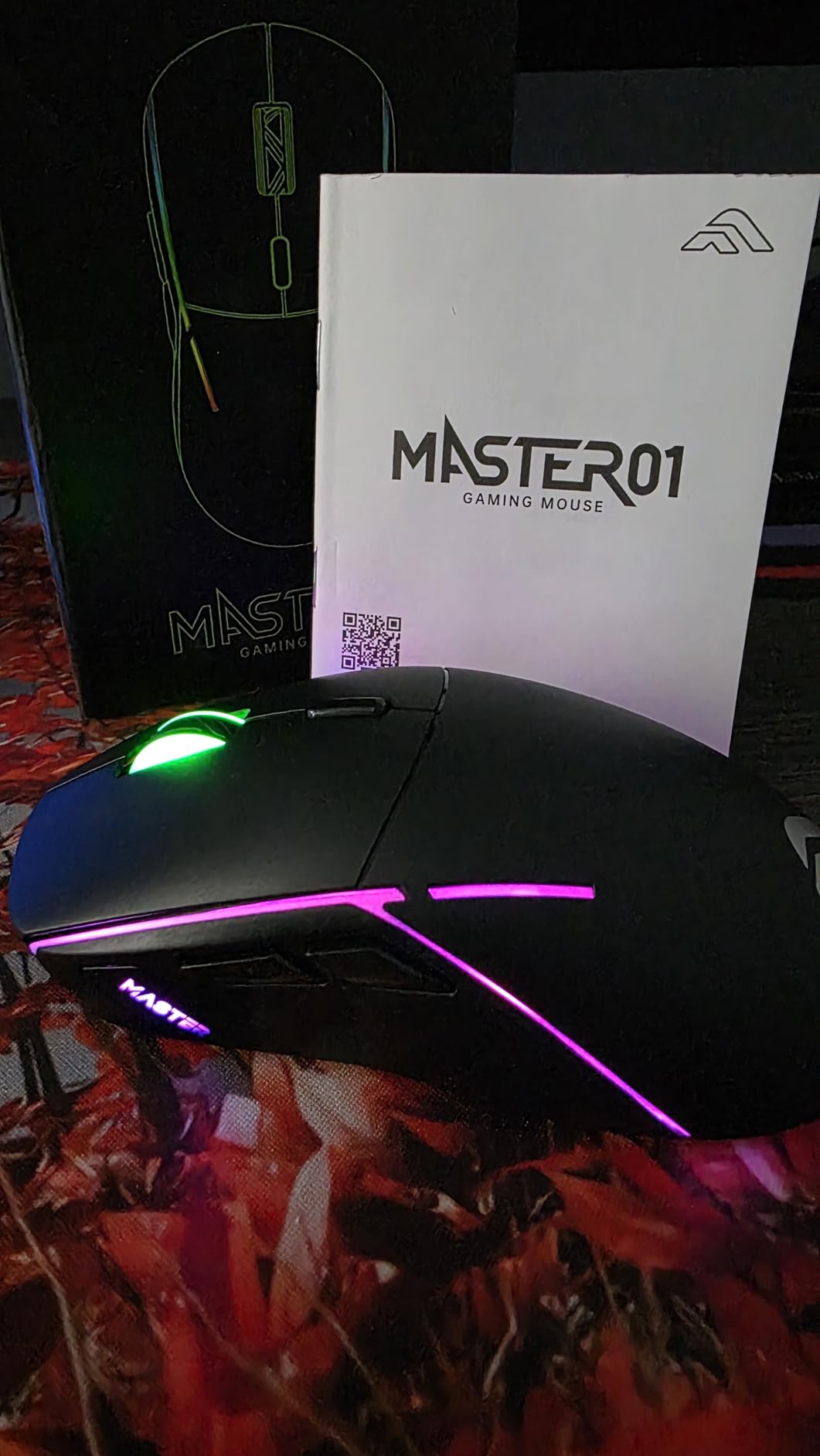 FFJ Wireless Gaming Mouse, 24000 DPI, Tri-Mode 2.4G/USB-C/Bluetooth 5.3 Gaming Mouse Wireless, RGB Programmable Mouse Gamer, 75Hrs Battery Life, Rechargeable Gaming Mice for PC, Mac, Black customer photo 2