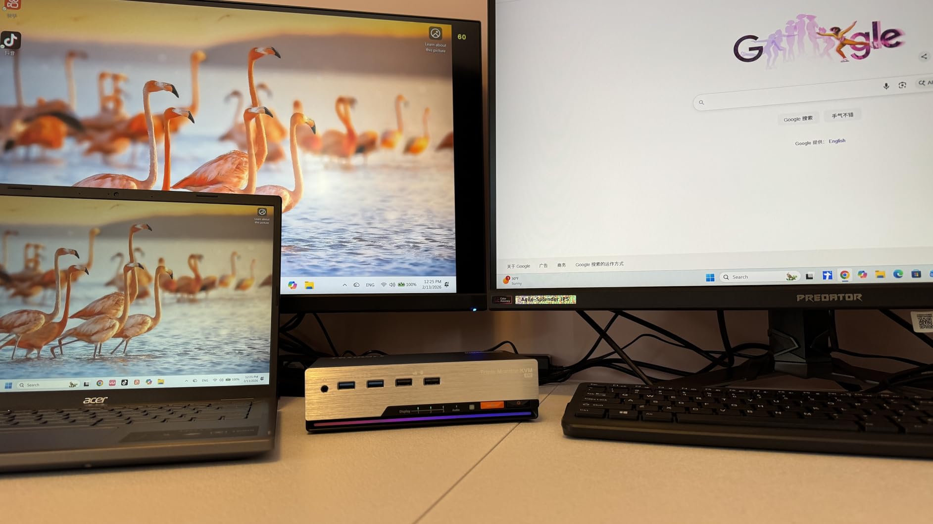 TESmart 8K@60Hz DP KVM Switch 2 Monitors 2 Computers EDID, DP 1.4 KVM Switch Dual Monitor 4K@144Hz for Gaming Dock, Support USB3.0, Gigabit Network, Hotkey Switch, Audio & Mic customer photo 1