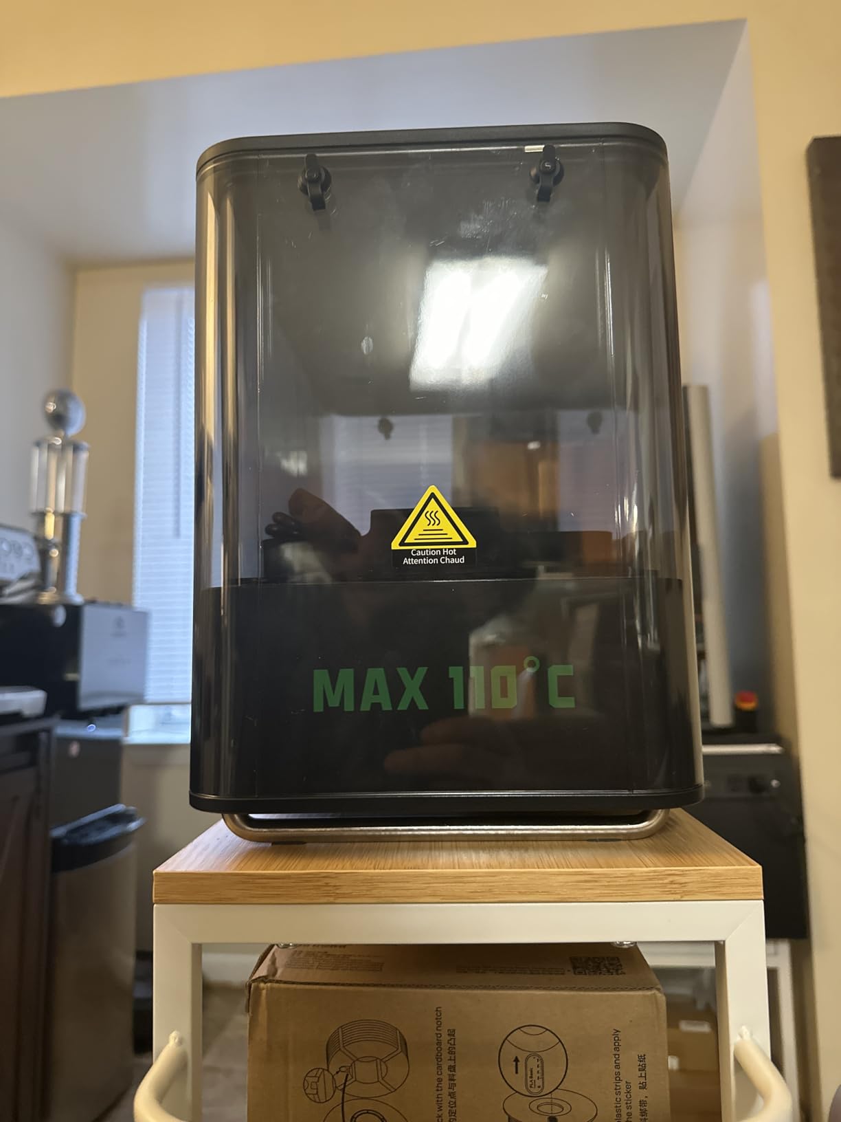 SUNLU Official 3D Printer Filament Dryer E2, 110℃ Max Temperature, 500W PTC Heater, Dry and Anneal 2-in-1, Dual-Chamber, Designed for Engineering Filaments, PC PA-CF FR-ABS Filament Dryer Box (Black) customer photo 2