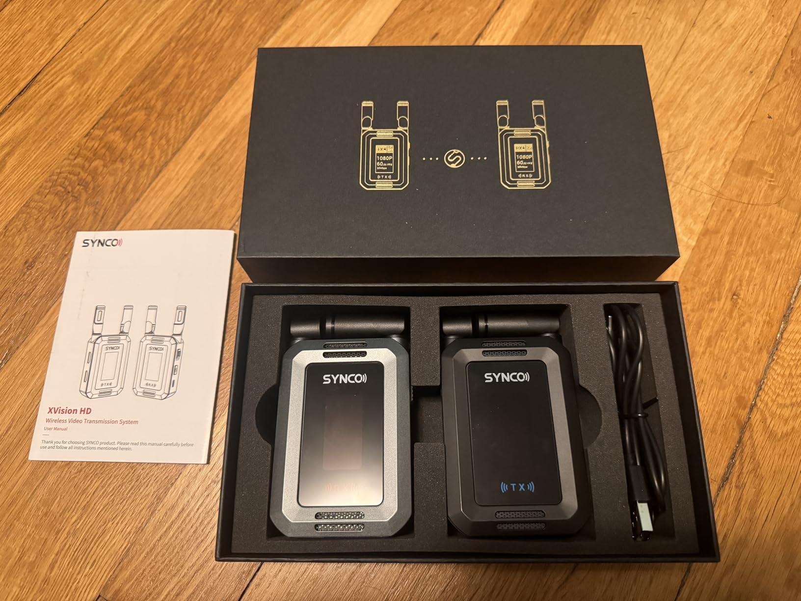 SYNCO Wireless HDMI Video Transmission System, XVision 1080P 60FPS HD Transmitter and Receiver with Dual HDMI Output and Loop Out 0.04s Latency 984ft, Wireless-Transmitter-Receiver-for-Livestreaming customer photo 1