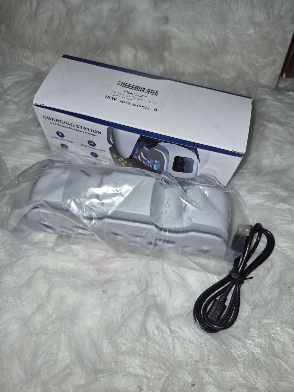 PS5 Controller Charger - Dual-Sensing Edge PS5 Charging Station with 6 LED and RGB Modes,Charging Dock is Suitable for/Slim/Pro Remote Control Accessories customer photo 1