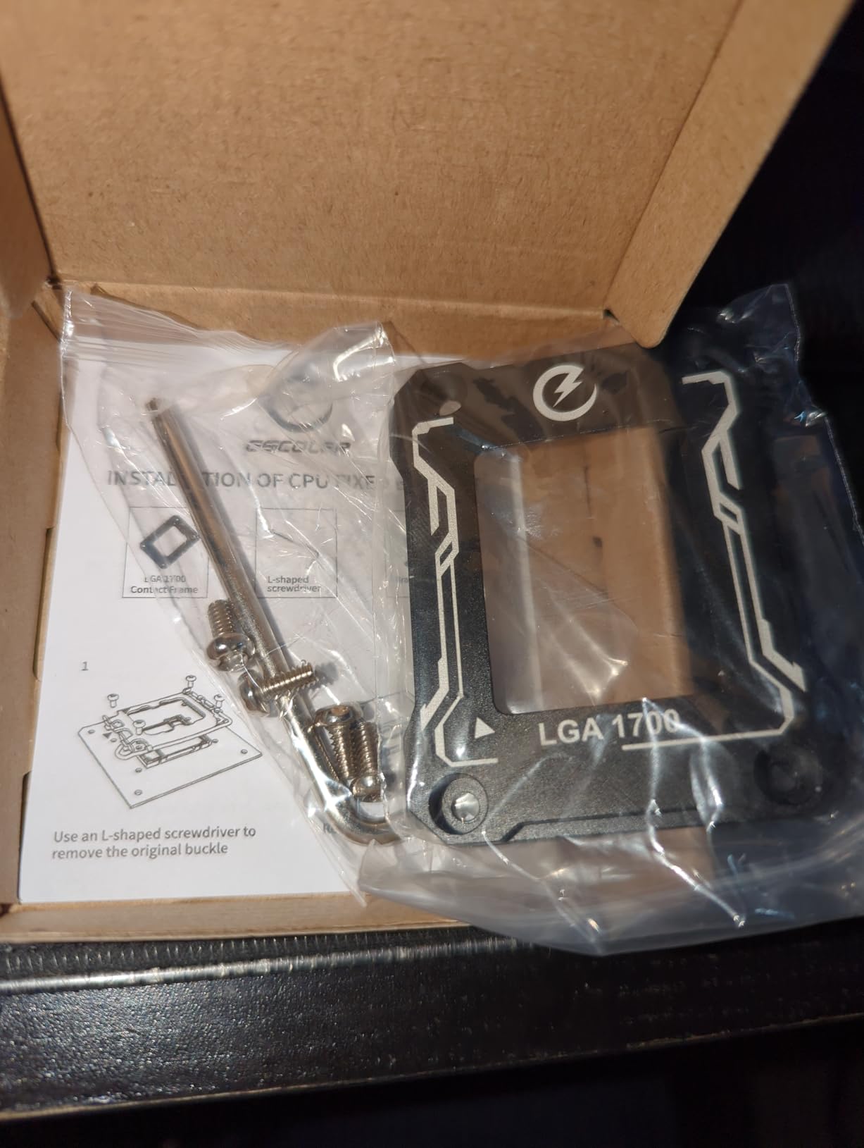 CPU Contact Frame for LGA 1700/LGA 17XX Retrofit Kit, Intel 12/13/14 Gen Anti-Bend Fixing Fixture for Optimized CPU Contact Pressure, Easy Install & Trace-Free Mount, Boost Cooling Performance customer photo 1