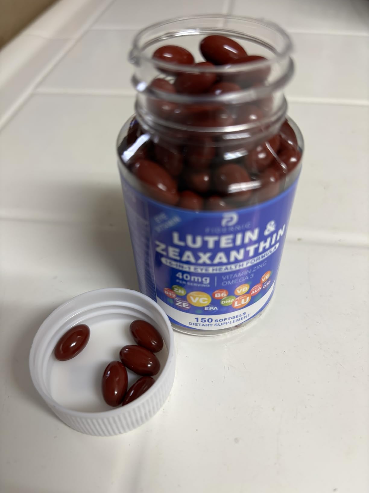 Lutein and Zeaxanthin Supplement - AREDS 2 Plus+ Eye Vitamins, 40 mg Lutein & 8 mg Zeaxanthin with Vitamins C, E, Zinc, Omega-3 & CoQ10 for Blue Light Protection, Eye Health Support - 150 Softgels customer photo 1
