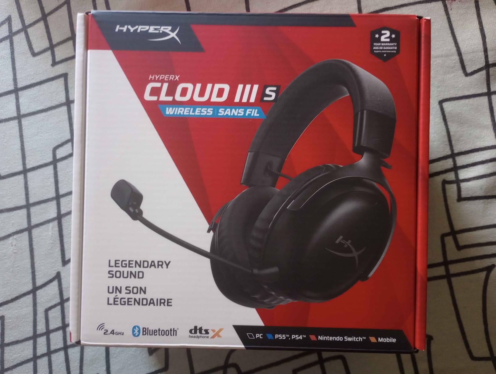 HyperX Cloud III S - Wireless Gaming Headset for Multi-Platform, 2.4GHz, Bluetooth, Battery Life up to 120 Hours 2.4GHz / 200 Hours Bluetooth, 53mm Angled Drivers, Detachable Mic - Black customer photo 2