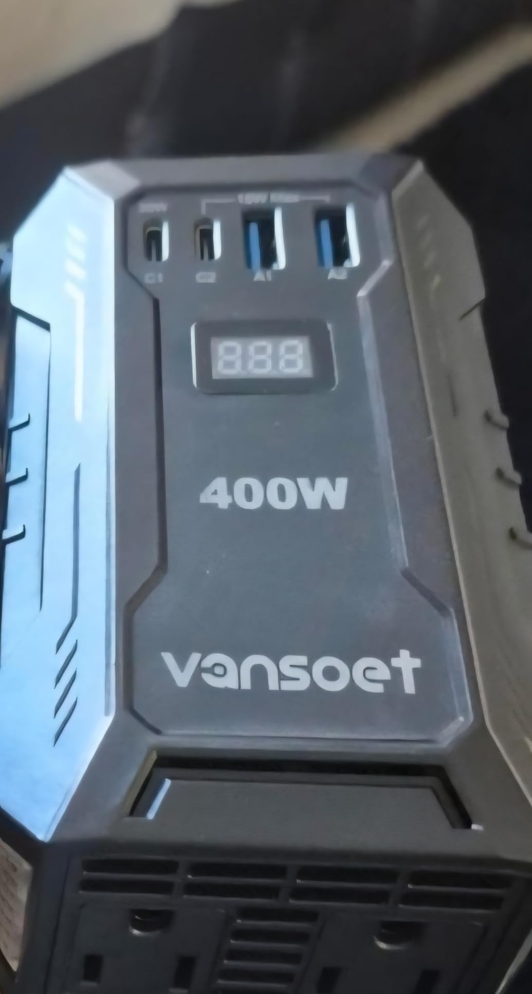 400W Car Power Inverter DC 12V to 110V AC Inverter with PD 30W/15W USB C+2*USB A Ports & 2 AC Outlets, Car Plug Adapter Outlet for Laptop/Phone/Road Trip customer photo 2