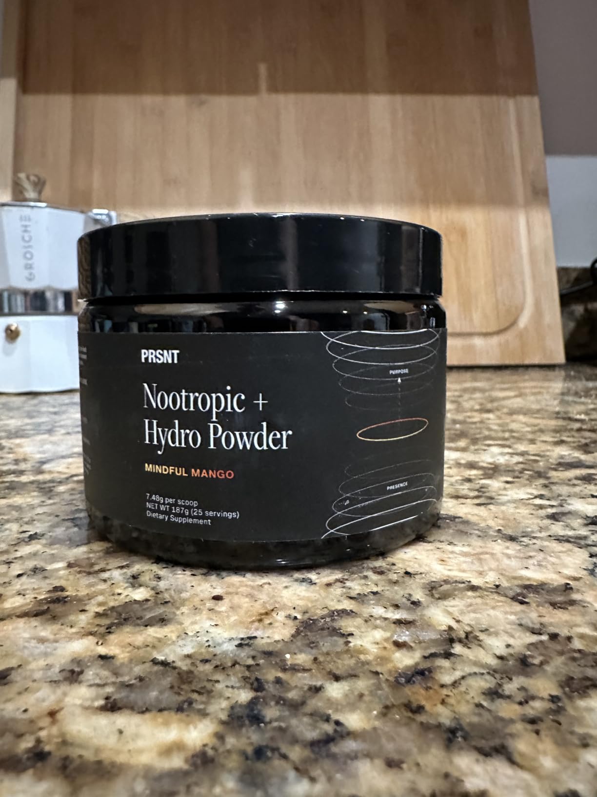 PRSNT Nootropic Focus Powder | Mango 25 Servings | Caffeine-Free, Sugar-Free | Supports Focus, Energy, Mental Clarity | Nootropic + Electrolytes Hydration Focus Drink Mix customer photo 2