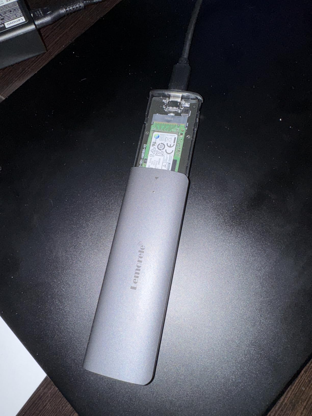Aluminum M.2 NVMe Enclosure,USB 3.2 Gen2 10Gbps Tool-Free ,SSD Enclosure for NVMe PCIe M-Key,Nvme USB Adapter Support UASP Trim for 2280 2260 2242 2230 customer photo 2