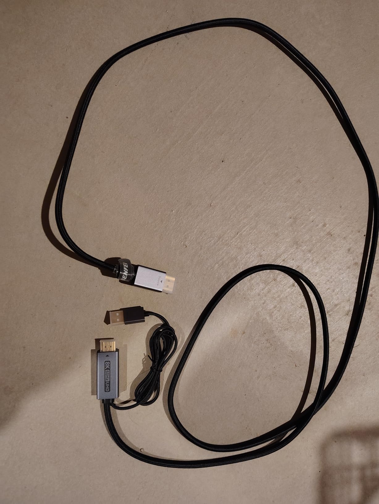 BENFEI DisplayPort 1.4 to HDMI 2.1 Cable 6 feet 8K@60Hz 4K@240Hz/165Hz/144Hz/120Hz, Unidirectional DP (Source) to HDMI (Display) with USB 5V/1A Power Supply customer photo 1
