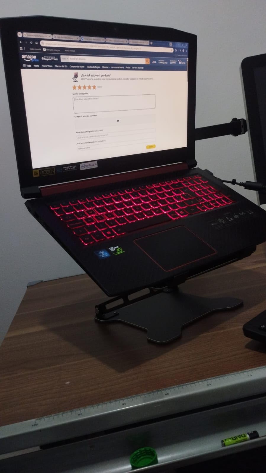 Adjustable Laptop Stand for Desk, Metal Foldable Laptop Riser, Ventilated Cooling Printer Stand, Ergonominc Computer Notebook Stand for Desk Compatible with 10-15.6