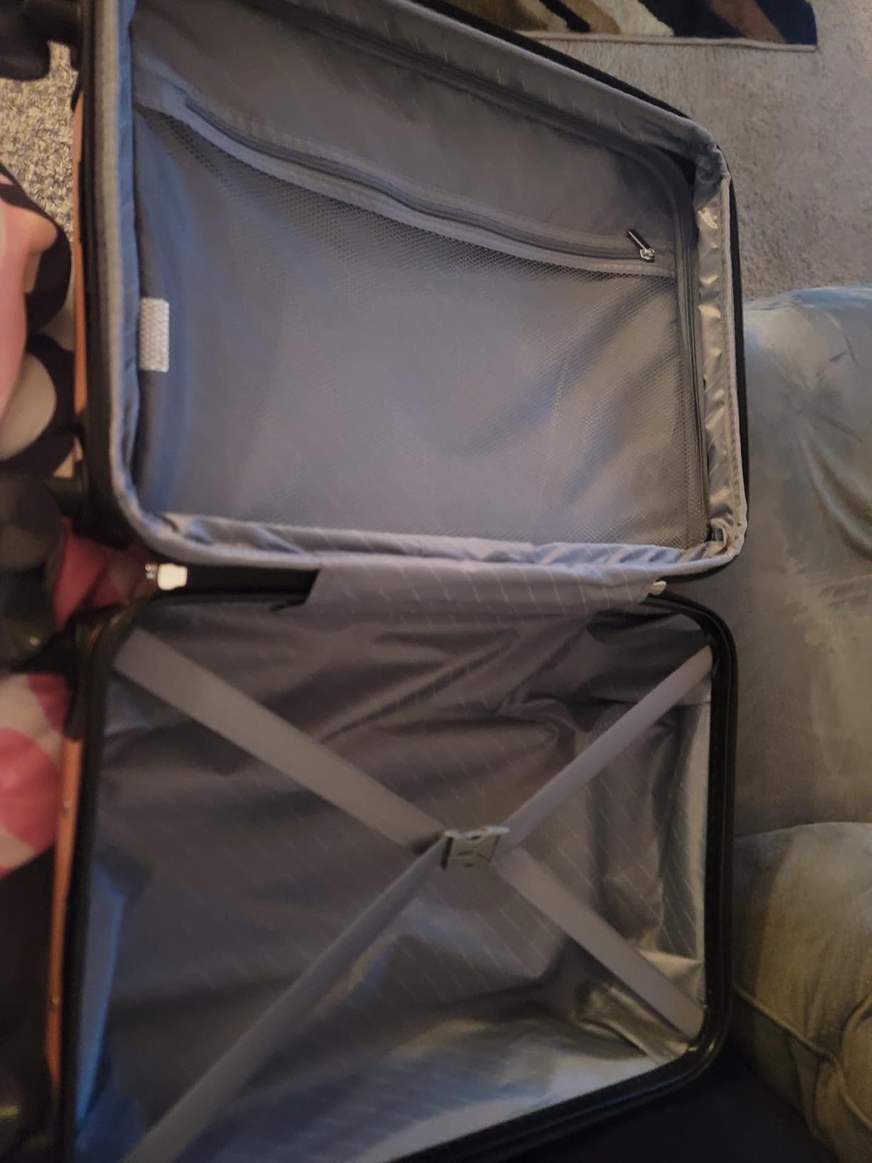 Carry on Luggage, Hard Shell ABS Suitcase with Double Spinner Wheels, Lightweight Expandable Rolling Suit Case with TSA Lock, 20 Inch Pale Pink customer photo 1