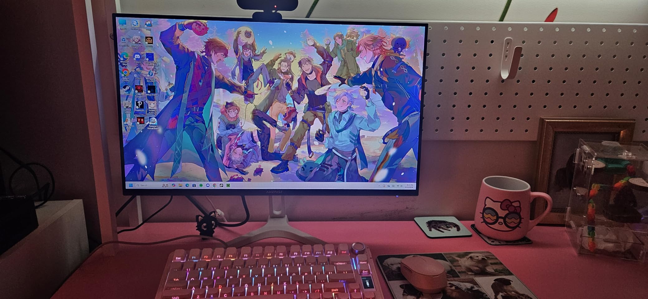 Amzfast 24 Inch Gaming Monitor 200Hz FHD 1080p Fast IPS Computer Monitor, 110% sRGB 1ms HDR Support Adaptive Sync, Eye Care VESA Mount HDMI 2.0 | Display Port 1.4 White Monitor, AMZG24X1W customer photo 1