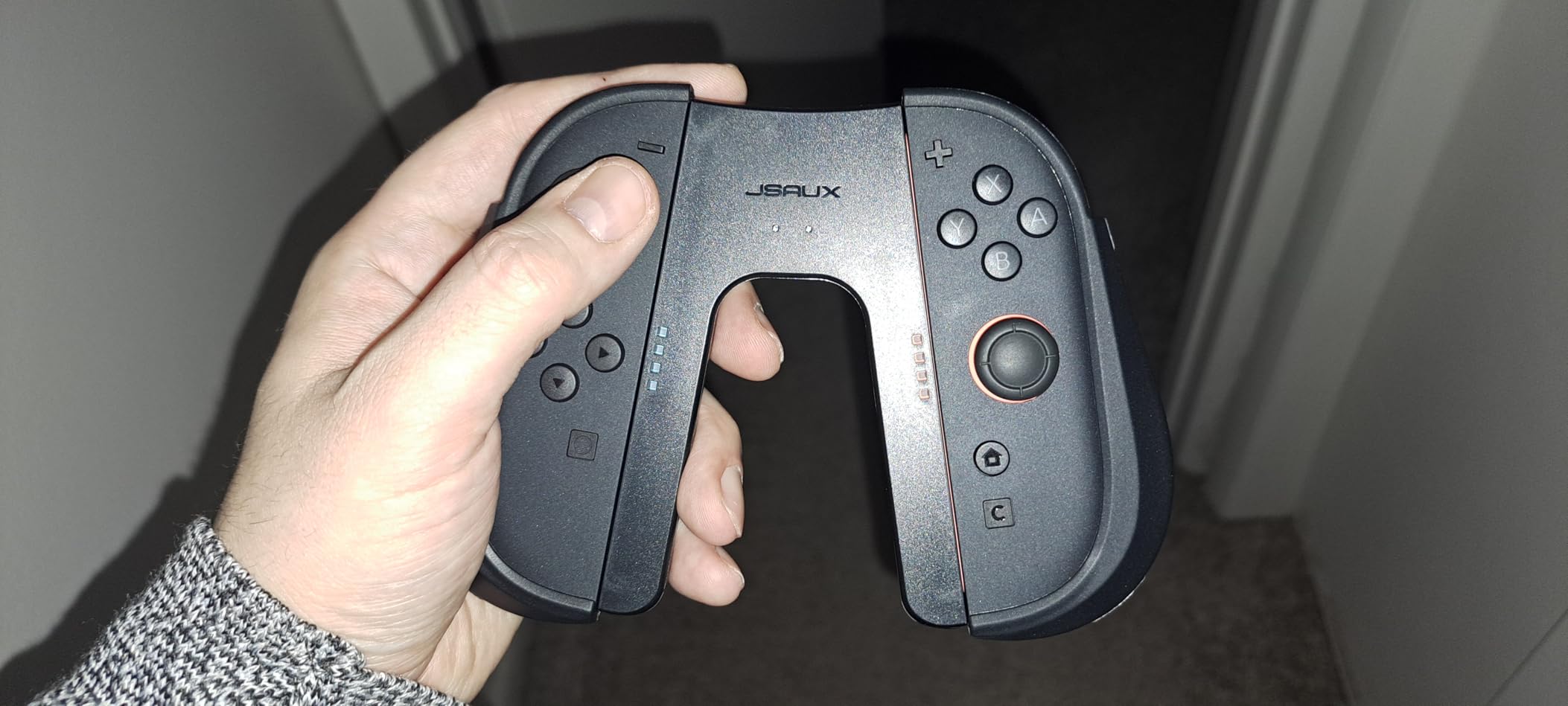 JSAUX Switch 2 Charging Grip for Switch 2, Magnetic Grip Controller Compatible with Switch 2 JoyPads, Play While Charging with LED Indicator & 1.5m/4.9ft Charger Cable-Black customer photo 2