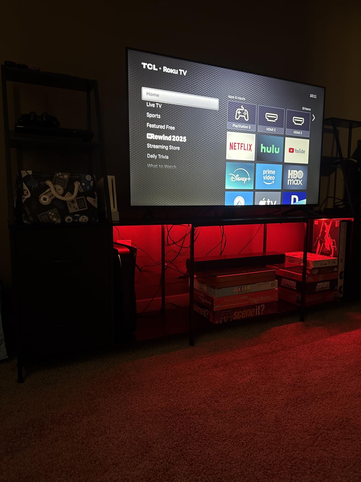 Casaottima LED TV Stand for 50-65 Inch TVs with Power Outlets & RGB Ligths, Gaming Entertainment Center with 4 Drawers & Storage, Media Console Supports Up to 75/85/95 Inch Wall-Mounted TVs, Black customer photo 2