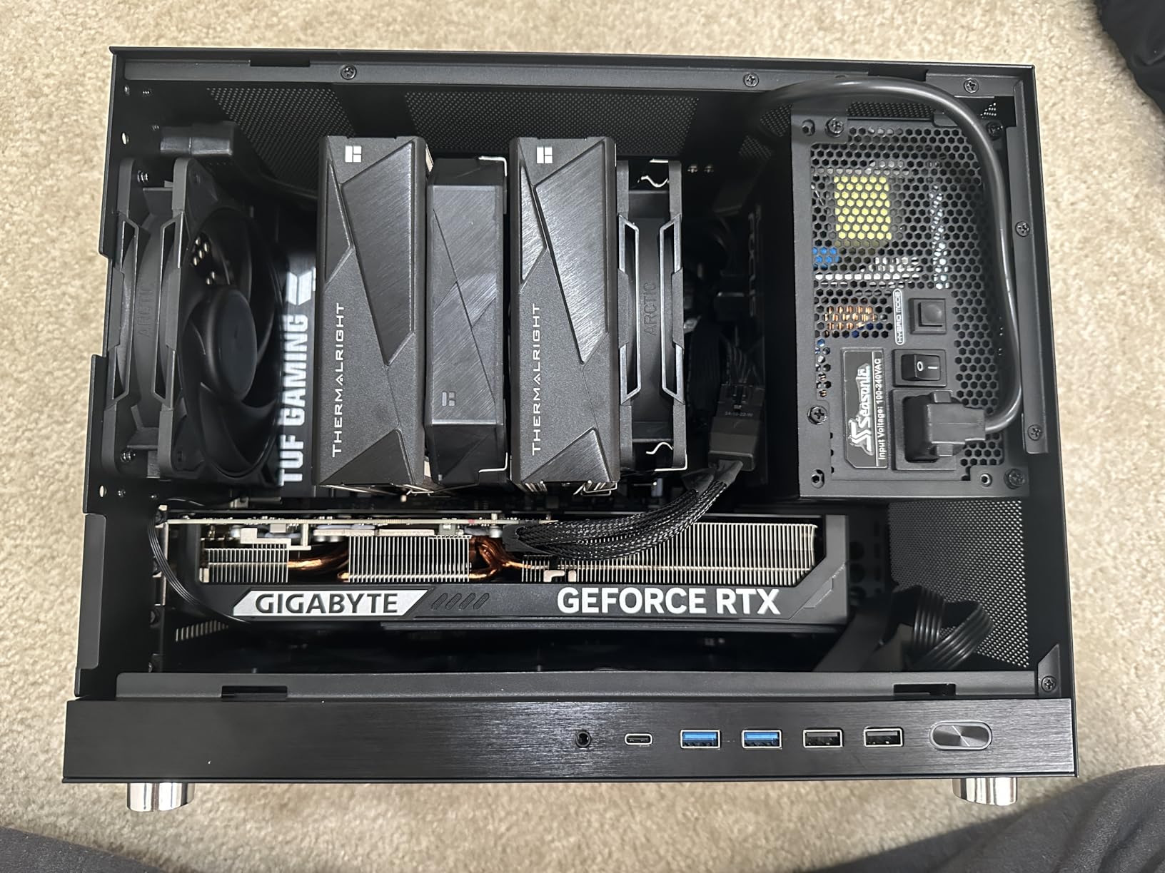 Shiny Snake G300 16.8L Micro-ATX Mesh Computer Case - ATX/SFX-L/SFX PSU, 340mm GPU, 240/280AIO Compatible, 164mm Air Cooler, High Compatibility Mini Desktop Case for Gaming PC Builds - Black customer photo 2