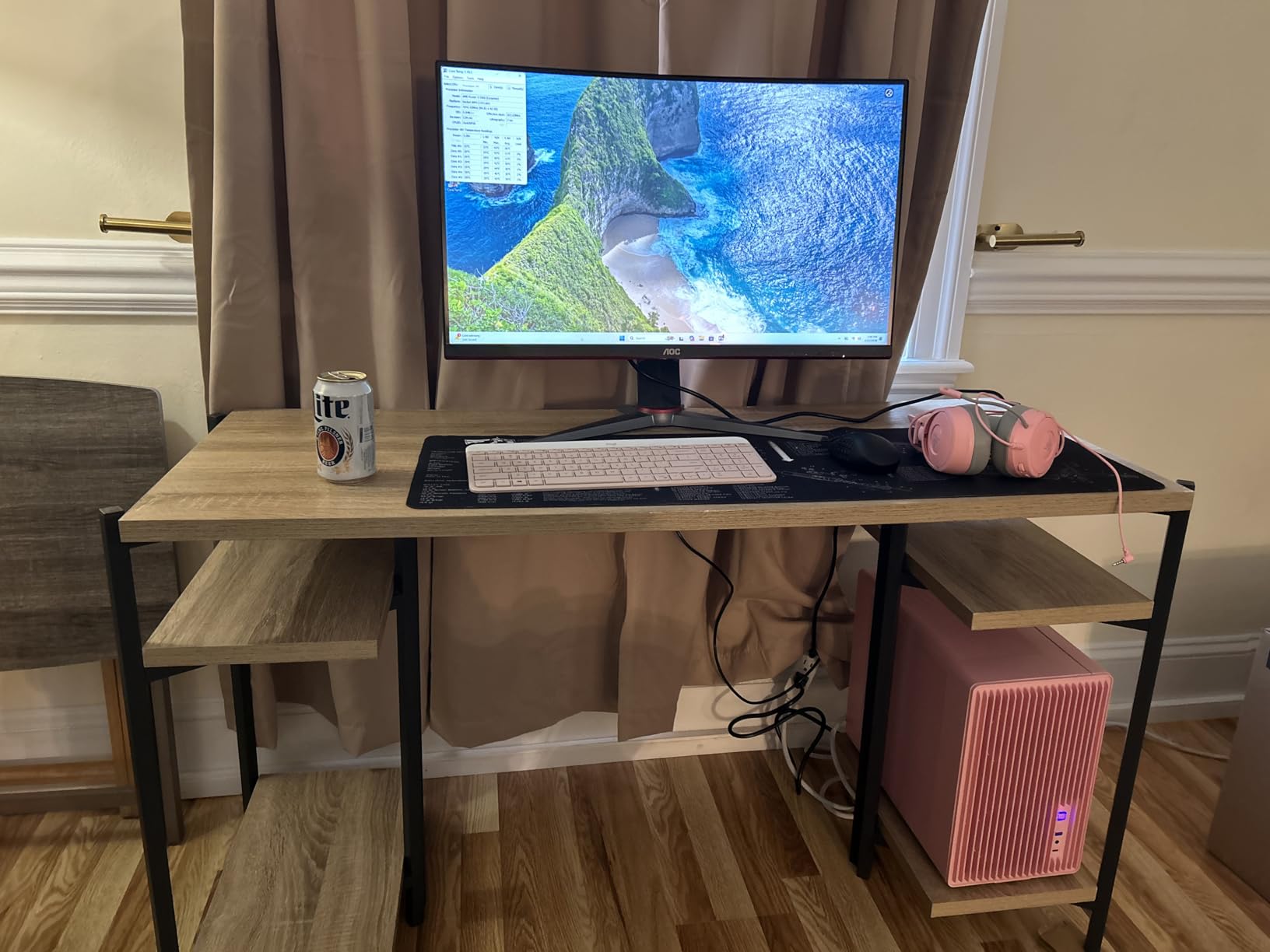 Vetroo M06 Micro-ATX/Mini-ITX Gaming PC Case, Compact High Airflow Mesh Mid Tower, Supports 5×120mm Fans & 240mm Liquid Cooling, GPU Up to 355mm, Adjustable PSU Mount, USB Type-C I/O - Pink customer photo 2