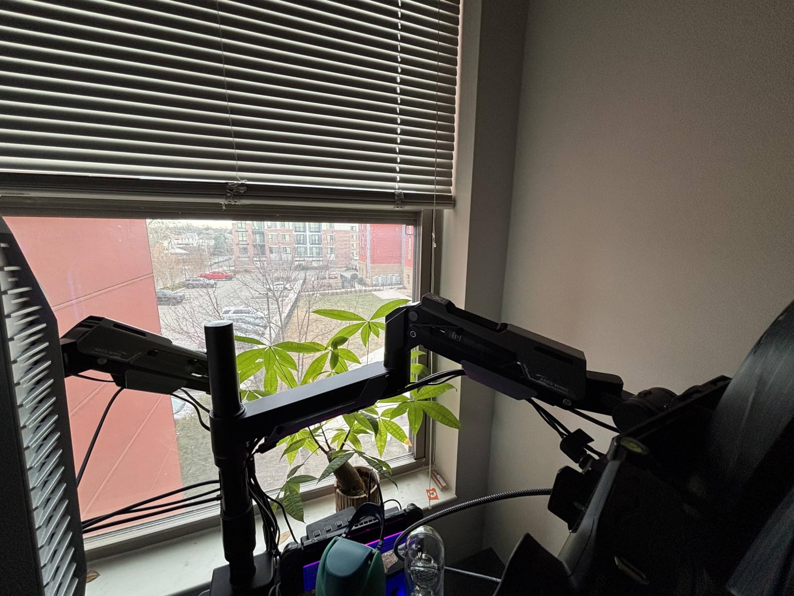 ARES WING Vertical Dual Monitor Mount - 24-57